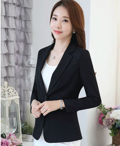 Spring And Autumn New Slim Short Blazer Women Solid color Long sleeves Blazer Women Fashion Large size Blazer Women X458