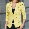 Spring And Autumn Women Blazer Slim Fashion Printed Short Jacket Women Blazer Three quarter sleeve Large size Blazer X638