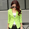 Spring And Autumn Women Blazer Slim Fashion Printed Short Jacket Women Blazer Three quarter sleeve Large size Blazer X638