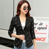 Spring And Autumn Women Blazer Slim Fashion Printed Short Jacket Women Blazer Three quarter sleeve Large size Blazer X638