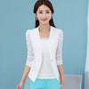 Spring And Summer New Fashion Three quarter sleeve Blazer Women Slim V-neck Short Blazer Women Single buckle Blazer X472