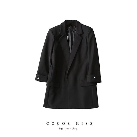 Spring Autumn Casual Style Women's Blazer Candy Color Cardigan Notched Collar Fashion Ladies Jacket Coat Blazer Feminino