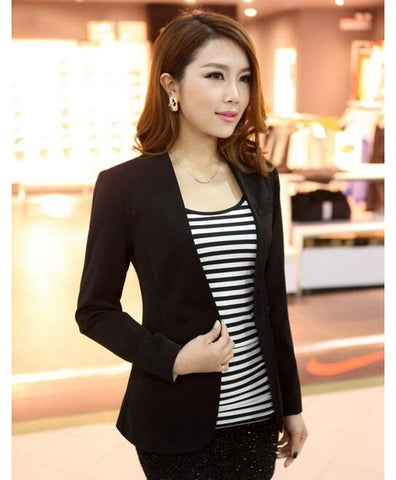 Spring Autumn Long sleeve Shrug Women Blazer Candy Color ladies blazer jacket Suit Jackets women blazers and jackets green