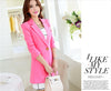2022 Spring  Autumn Women Work Wear Small Suits Jacket Single Button Long Blazers Coats Ladies Green Outerwear For Female