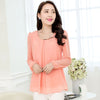 Spring Blouse New Korean Fashion Slim Plus Size Women Blouses Quality Co Blusa Chiffon Shirt Clothing Vestidos YFF6069