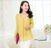 Spring Blouse New Korean Fashion Slim Plus Size Women Blouses Quality Co Blusa Chiffon Shirt Clothing Vestidos YFF6069