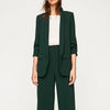 Spring Fashion Red Blazer Women office Puff Sleeve Workwear Blazer Three Quarter Ladies Blazer feminino