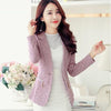 2022 Spring New Small Blazer Jacket Fashion Women Korean Slim Female Suit Coat Elegant Short Tops Long sleeve Outerwear WUN1436