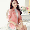 2022 Spring New Women Blazer Jacket Fashion Slim Print Female Suit Coat Long sleeve Short Feminino Tops Korean Outerwear WLX1066