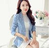 2022 Spring New Women Blazer Jacket Fashion Slim Print Female Suit Coat Long sleeve Short Feminino Tops Korean Outerwear WLX1066