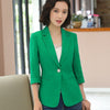 2022 Spring New blazer women fashion casual slim half sleeve white jacket office ladies plus size coat