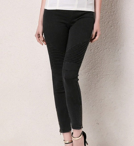 Spring Summer Ladies Stretch Ripped Sexy Skinny Jeans Womens High Waisted Slim Fit Denim Pants Straight Biker Ripped Jeans