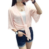 Spring Summer Short Section Of Small Cape Coat Female Silk Knit Cardigan Thin Sunscreen Sleeveless Shirt