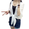 Spring Summer Short Section Of Small Cape Coat Female Silk Knit Cardigan Thin Sunscreen Sleeveless Shirt