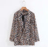 Spring Summer Thin Oversized Leopard Blazers Jacket Women Loose Single Button Blazers Hip Hop Streetwear JT044