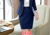 Spring Winter Blazer Jacket One Button Notched Collar Slim Blazer Women Blue Ladies Blazers Officewear Plus Size Coat