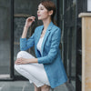 Spring Women Blazer Long Sleeve Single Button Women'S Jacket Office  Fashion Slim Short Cotton Linen Suits E970