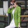 Spring Women Blazer Long Sleeve Single Button Women'S Jacket Office  Fashion Slim Short Cotton Linen Suits E970