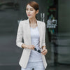 Spring Women Blazer Long Sleeve Single Button Women'S Jacket Office  Fashion Slim Short Cotton Linen Suits E970