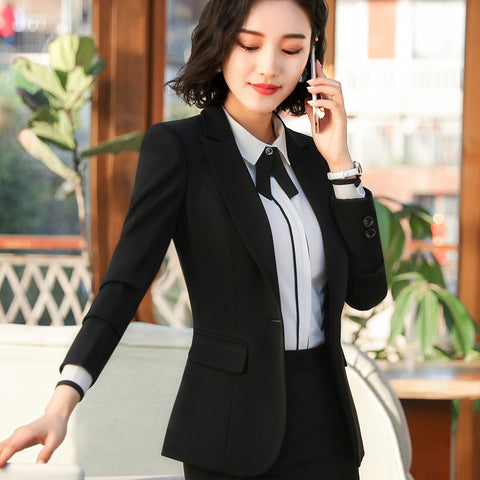 2022 Spring new Business blazer plus size fashion office formal female long sleeve jacket work wear slim Interview outerwear