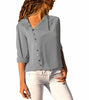 Summer Button Irregular Blouse women Fashion Long Sleeve Oblique collar Shirt Female Elegant autumn Casual office Tops