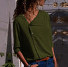 Summer Button Irregular Blouse women Fashion Long Sleeve Oblique collar Shirt Female Elegant autumn Casual office Tops