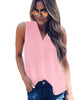 Summer Chiffon Womens Tops Blouses Plus Size Casual Loose Female Sleeveless Blouse Shirts Ladies Sexy V Neck Blouses Tops