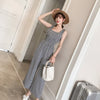 2022 Summer New Korean Style Sexy Sleeveless Long Pants Plaid Jumpsuit Elegant Slim High Waist Wide Strap Playsuit Female