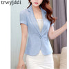 2022 Summer New Short Sleeve Women Blazer Short Coats Korean Female Suit Jackets Summer Blazers Slim Casual Office Ladies hl468