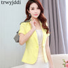 2022 Summer New Short Sleeve Women Blazer Short Coats Korean Female Suit Jackets Summer Blazers Slim Casual Office Ladies hl468