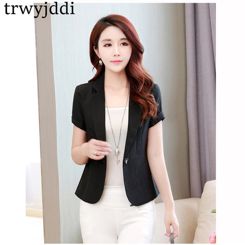 2022 Summer New Short Sleeve Women Blazer Short Coats Korean Female Suit Jackets Summer Blazers Slim Casual Office Ladies hl468