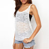 Summer Sexy Women See Through Tank Tops Fashion Sleeveless O Neck Loose Vest Top Black White Casual Shirt Plus Size Blusas