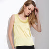Summer Silk Tops Bottoming Shirt Vest For Women Females Wide Straps Loose Emulation Silk Big Yard Cropped Shirt Vest Tops