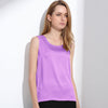 Summer Silk Tops Bottoming Shirt Vest For Women Females Wide Straps Loose Emulation Silk Big Yard Cropped Shirt Vest Tops