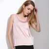 Summer Silk Tops Bottoming Shirt Vest For Women Females Wide Straps Loose Emulation Silk Big Yard Cropped Shirt Vest Tops