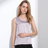 Summer Silk Tops Bottoming Shirt Vest For Women Females Wide Straps Loose Emulation Silk Big Yard Cropped Shirt Vest Tops