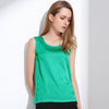 Summer Silk Tops Bottoming Shirt Vest For Women Females Wide Straps Loose Emulation Silk Big Yard Cropped Shirt Vest Tops
