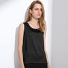 Summer Silk Tops Bottoming Shirt Vest For Women Females Wide Straps Loose Emulation Silk Big Yard Cropped Shirt Vest Tops