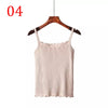 Summer Style Tank Tops For Women's Knitted Solid Color Crop Tops Cami Camisole Female Camisas Mujer