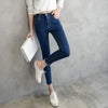 2022 Summer Women Ankle-Length Black Jeans Students High Waist Stretch Skinny Female Tassel Pencil Pants Denim Ladies Trousers