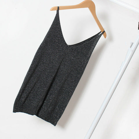 Summer Women tanks top camisole fitness womens t shirt top V Neck Long Woman Tank Tops Blusa Knitted Female Tank Tops