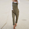 2022 Summer Women Casual Spaghetti Straps Pockets Long Playsuit Solid Slim Jumpsuit Overalls Bodysuit Work Turnip Pants