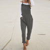 2022 Summer Women Casual Spaghetti Straps Pockets Long Playsuit Solid Slim Jumpsuit Overalls Bodysuit Work Turnip Pants