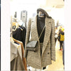 2022 Thousand Birds Autumn Winter Women's Suit Jacket +A-line Skirt 2pcs Set OL Formal Woolen Warm Coat Skirt Suit