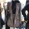 2022 Thousand Birds Autumn Winter Women's Suit Jacket +A-line Skirt 2pcs Set OL Formal Woolen Warm Coat Skirt Suit