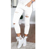 Trousers Women White Pants With High Waist Ripped Jeans For Women Denim Plus Size Black Mom Female Boyfriend Jeans Woman