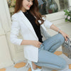 Winter Women Casual Blazer Jackets Female Single Button Suit Coats Lady Outerwear Coat Girls Long Sleeve Suit Jackets