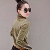 Woman Velvet Warm Bottoming Half Turtleneck Pullover Sweaters New Fashion Fall Korean Long Sleeve Pullover Sweater