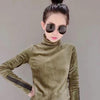 Woman Velvet Warm Bottoming Half Turtleneck Pullover Sweaters New Fashion Fall Korean Long Sleeve Pullover Sweater