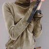 Woman Velvet Warm Bottoming Half Turtleneck Pullover Sweaters New Fashion Fall Korean Long Sleeve Pullover Sweater